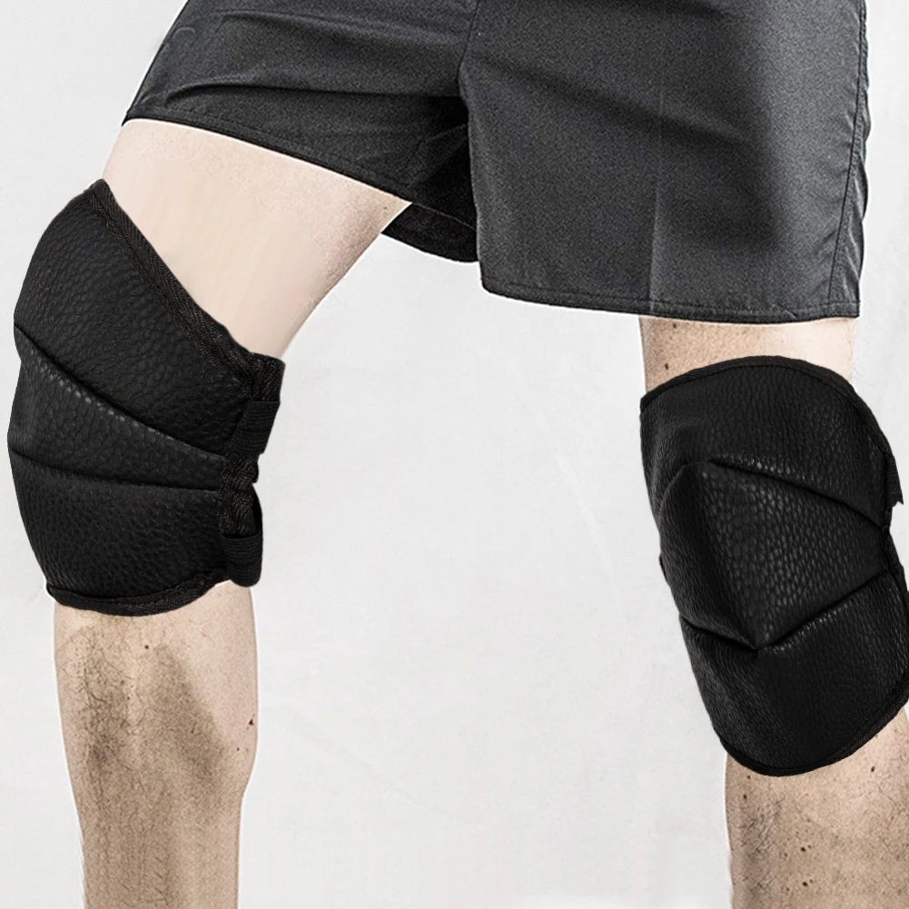 

1 пара, черные кожаные наколенники для мотоциклов