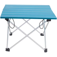 foldable table ultra light aluminum outdoor camping picnic desk gray blue pink size 40x34 5x29cm with carry bag