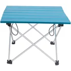 Складной стол для пикника, ульсветильник алюминиевый стол для отдыха на открытом воздухе, кемпинга, серые, синие, розовые, размер 40x34,5x29 см с сумкой для переноски