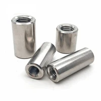 210pcs m3 m4 m5 m6 m8 m10 304 stainless steel extend long lengthen round coupling nut connector joint sleeve tubular nut