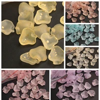 18x19mm flower petal shape crystal lampwork glass loose top drilled pendants beads lot for jewelry making findings diy