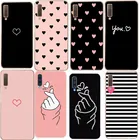 Чехол для Samsung Galaxy A7 2018 6,0 дюйма, мягкий силиконовый чехол-накладка с сердцем для Samsung S10 Plus S 10 Lite S10E, чехлы для телефонов