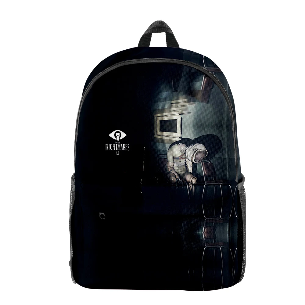 

Trendy Little Nightmares 2 School Bags Boys Girls Mini Travel Bags 3D Oxford Waterproof Notebook Fashion Shoulder Backpacks