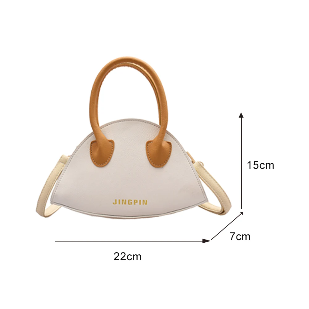 

Fashion Dumpling Shape Women Shoulder Bags PU Leather Hit Color Tote Ladies Small Crossbody Messenger Handbag