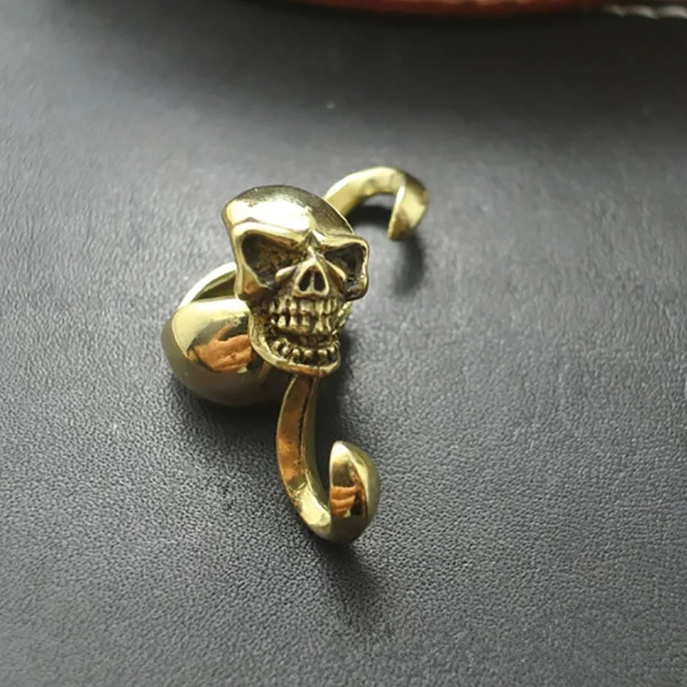 1 шт. S Форма крюк с черепом застежками Чистая латунь евреи Популярные craftselry