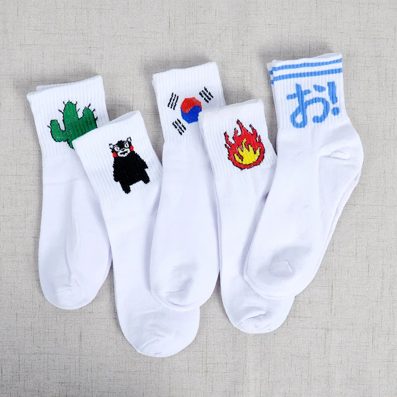 Мода, повседневные calcetines de alta calidad lindo elegante hermosa storieta Harajuku algodón damas