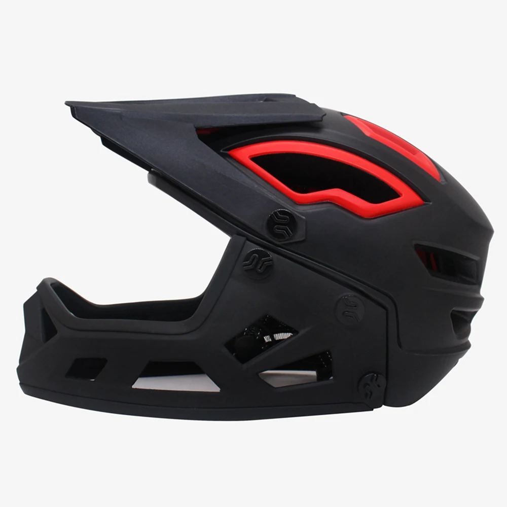 Adult MTB Bicycle Helmet Sport XC DH Downhill Visor Mountain Bike Helmet Men Women Motorcycle cycling Helmet Red cascos ciclismo