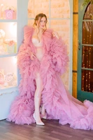 maternity robes photography dress women long tulle bathrobe dresses photo shoot birthday party gown ev15