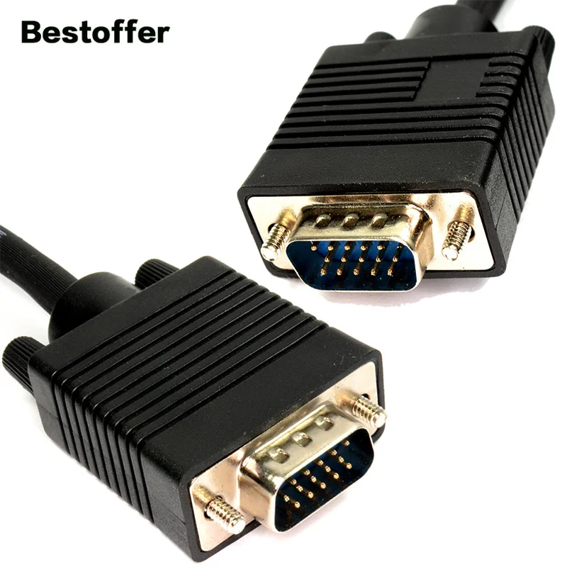 Кабель для подключения к телевизору HDTV с разъемами Male-Male 3 + 4VGA 15 Pin из чистой меди