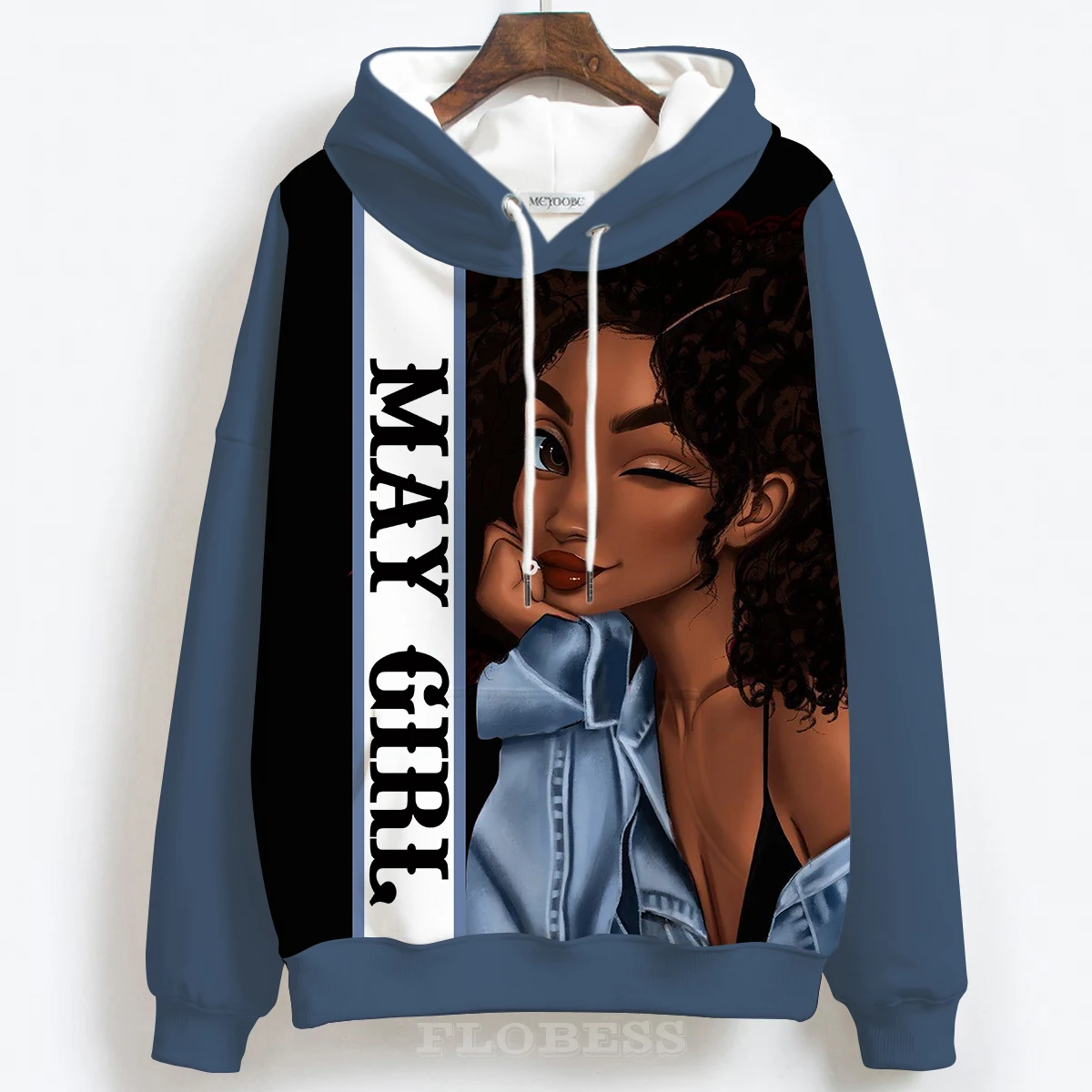 New 2022 Custom Black Queen 3D Hoodie Women Personalized Full Printing Hoodie