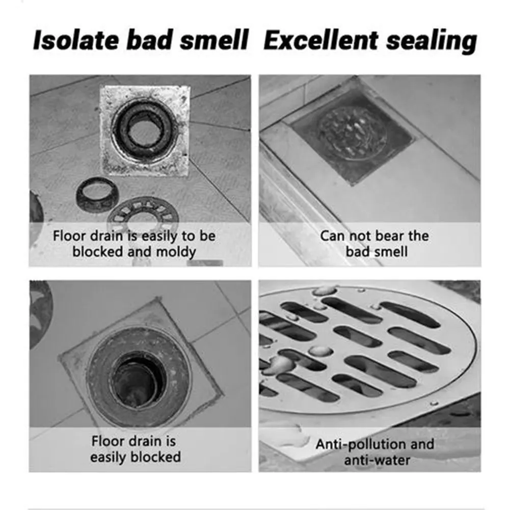 

Kitchen Floor Drains Stainless Steel Hidden Sewer Core Bathroom Deodorant Waste Drain Strainer Cover Anti-odor Backflow Filter