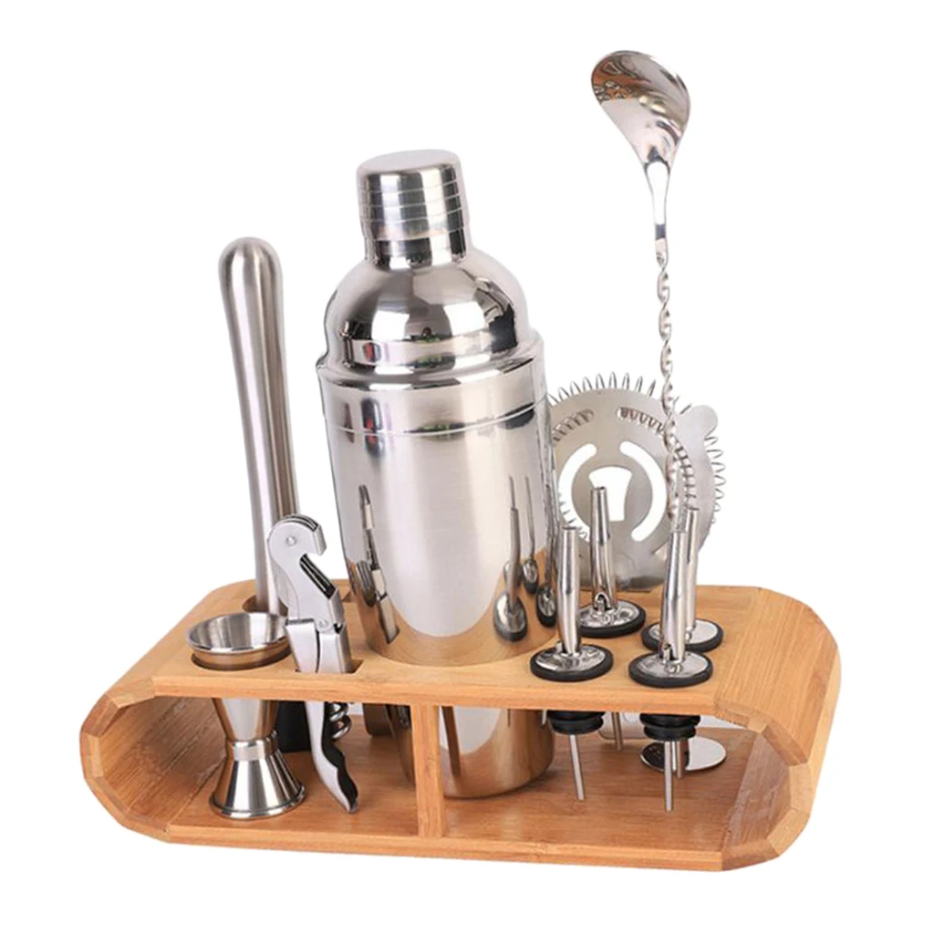 

Cocktail Shaker Set with Stand Home Bar Tool Gift Set for Drink Mixing, 12sets