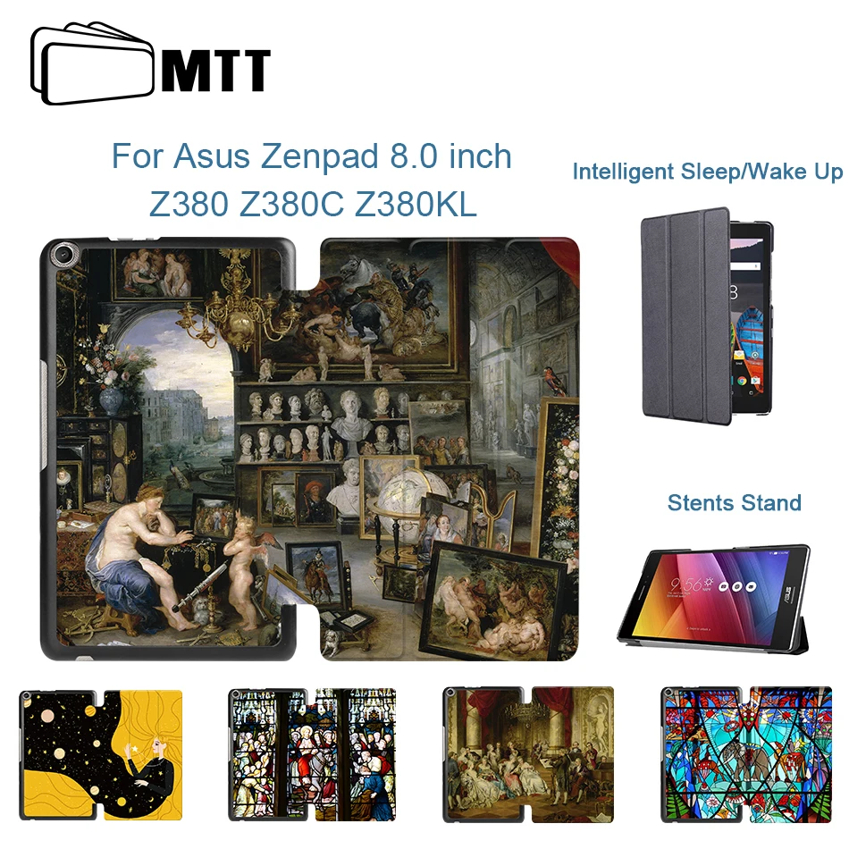 MTT чехол из полиуретановой кожи для планшета для Asus Zenpad 8,0 дюймов Z380 Z380C Z380KL Z380KNL Z380M откидная подставка смарт-чехол 8 ''защитный чехол