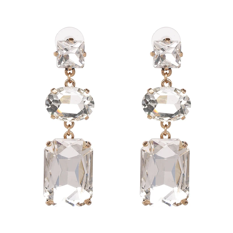 juran hot brand bling crystal drop earrings women girls colorful rhinestone dangle earrings bridal party jewelry wholesale free global shipping