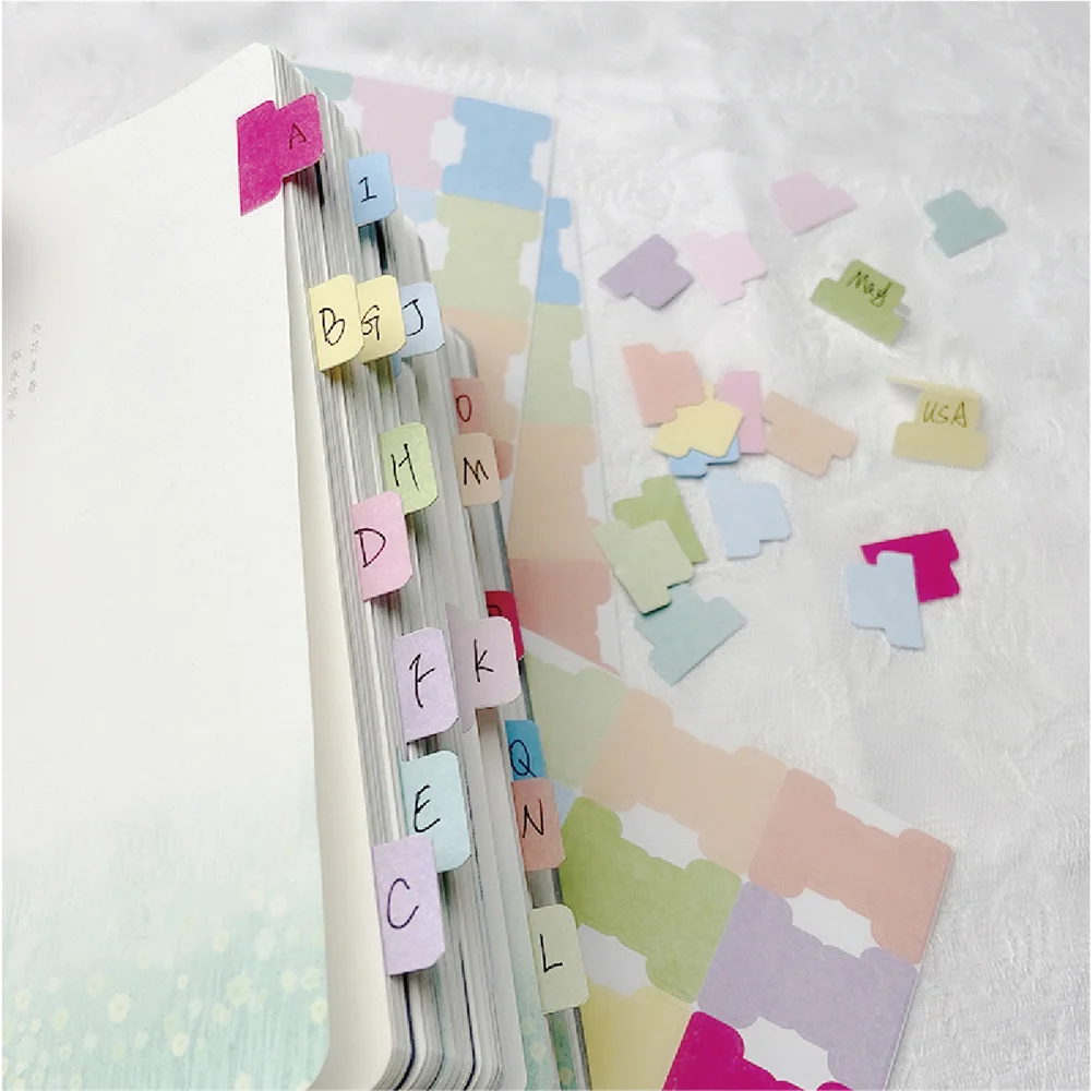 

10 Sheets Tabs Sticky Index Tabs, Writable File Tabs Flags Colored Page Markers Labels for Reading Notes, Books, Classify Files