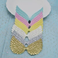 30pcslot 9 56 5cm big size glitter angel wing padded appliques for bow clip accessories diy kid patches