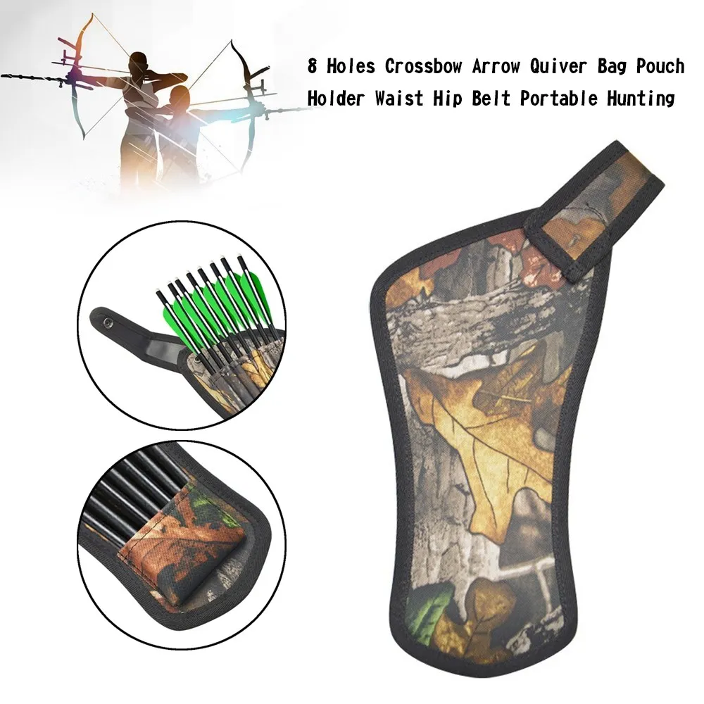 

Artudatech 8 Holes Crossbow Arrow Quiver Bag Pouch Holder Waist Hip Belt Portable Hunting