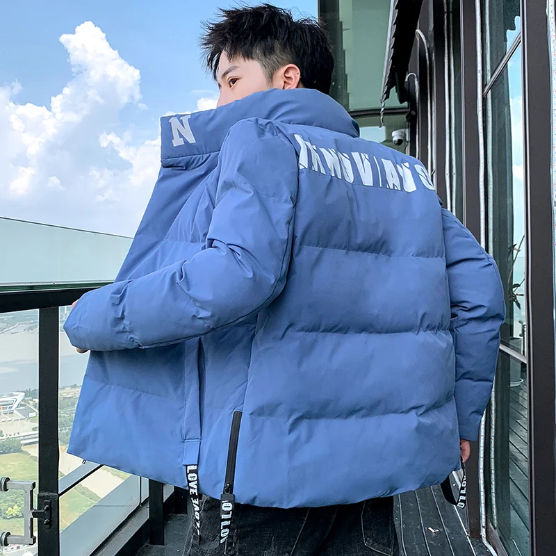 Men's coat winter 2020 new cotton-padded jacket couple style warm slimming trend short cargo down jacket