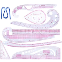 9pcs multi functional french curve ruler set grading rulers patchwork ruler for tailors dressmaker designer sewing ruler