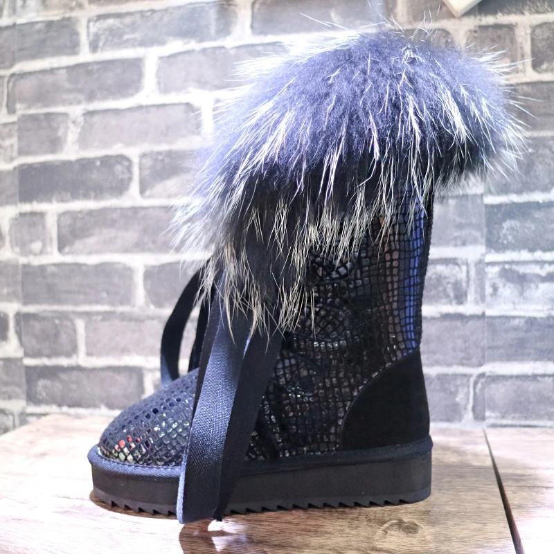 Новинка 2019 роскошные глянцевые высокие водонепроницаемые сапоги из