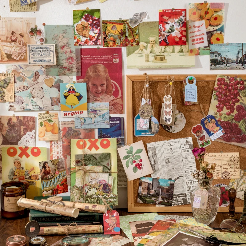 

30 Pcs/pack Diy Scrapbooking Decorative paper Set Planner handmade Diary Junk Journal Vintage Collage material paper