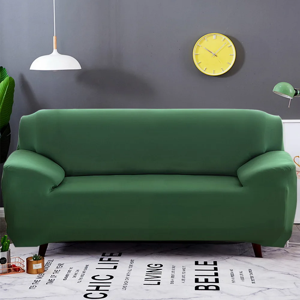 Elastic Brief Slipcover All-inclusive Anti-slip Solid Color Stretch Seat Couch Cover Sofa covers for living Room 1/2/3/4 Seater | Дом и сад