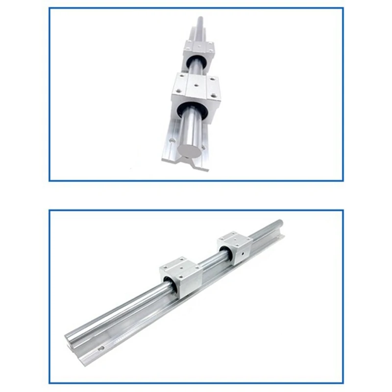 

Linear Rails and Bearings,1Pcs Linear Guide Rail 500mm +2Pcs Linear Bearing 12mm Slide Blocks SBR12UU
