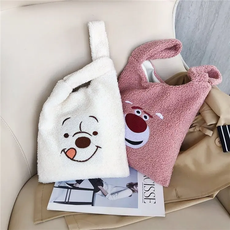 

Осенне-зимняя женская милая плюшевая кукла Disney, сумка для телефона, Женская мультяшная кукла, сумка через плечо, сумка для монет