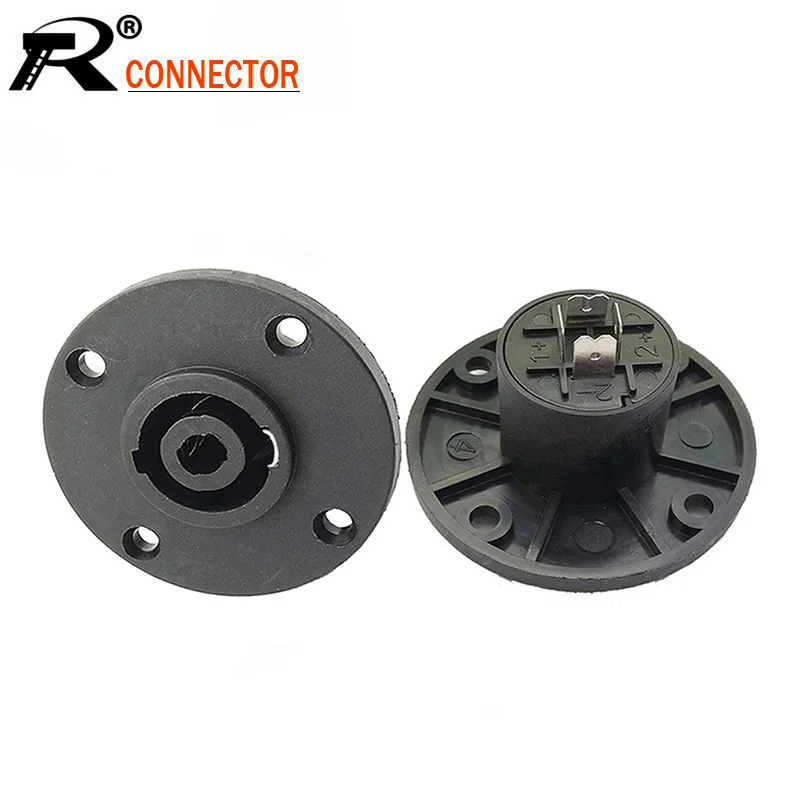 10 шт./лот 4 контактный динамик гнездовой шасси круглый панельный кронштейн NL2FC