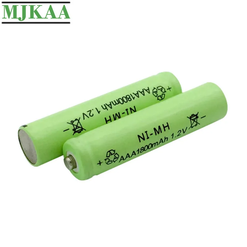 MJKAA 4 шт. AAA 1 2 V 1800mAh Ni-MH аккумуляторная батарея никель-металл гидрид 3A батареи для
