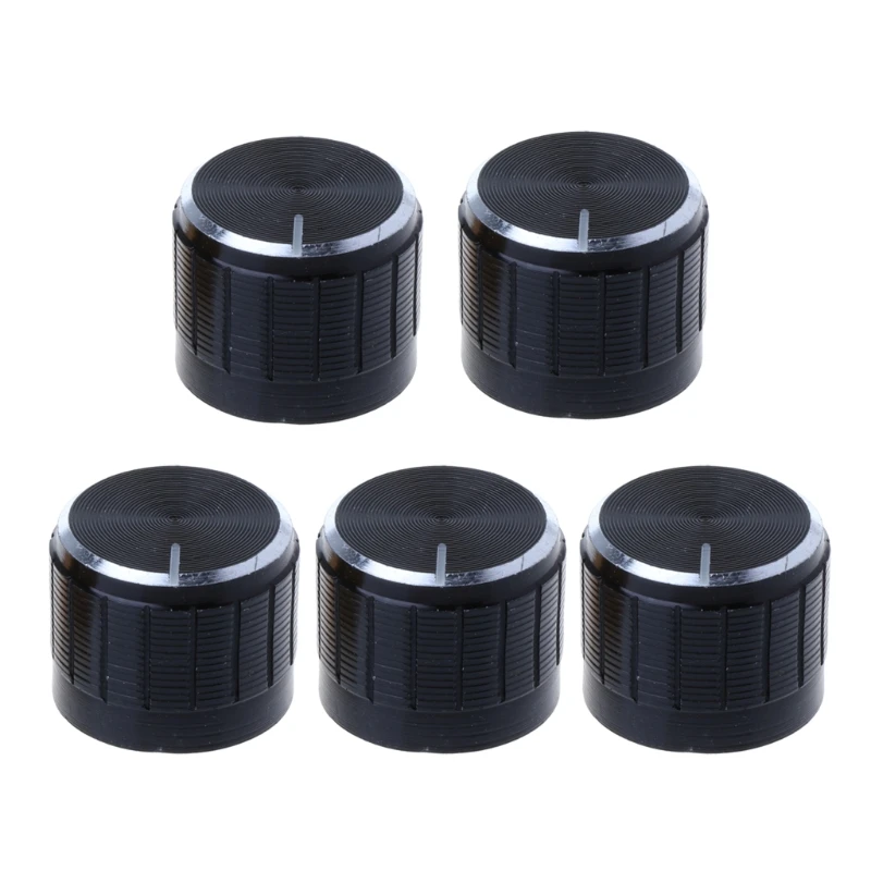 5Pcs 21X17mm Aluminum Rotary Control Potentiometer Knob Electronic Component | Guitar Parts & Accessories