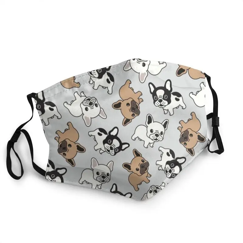 

Моющаяся маска для рта французского бульдога, для взрослых собак, маска для влюбленных мужчин, защита от пыли, респиратор, Муфель