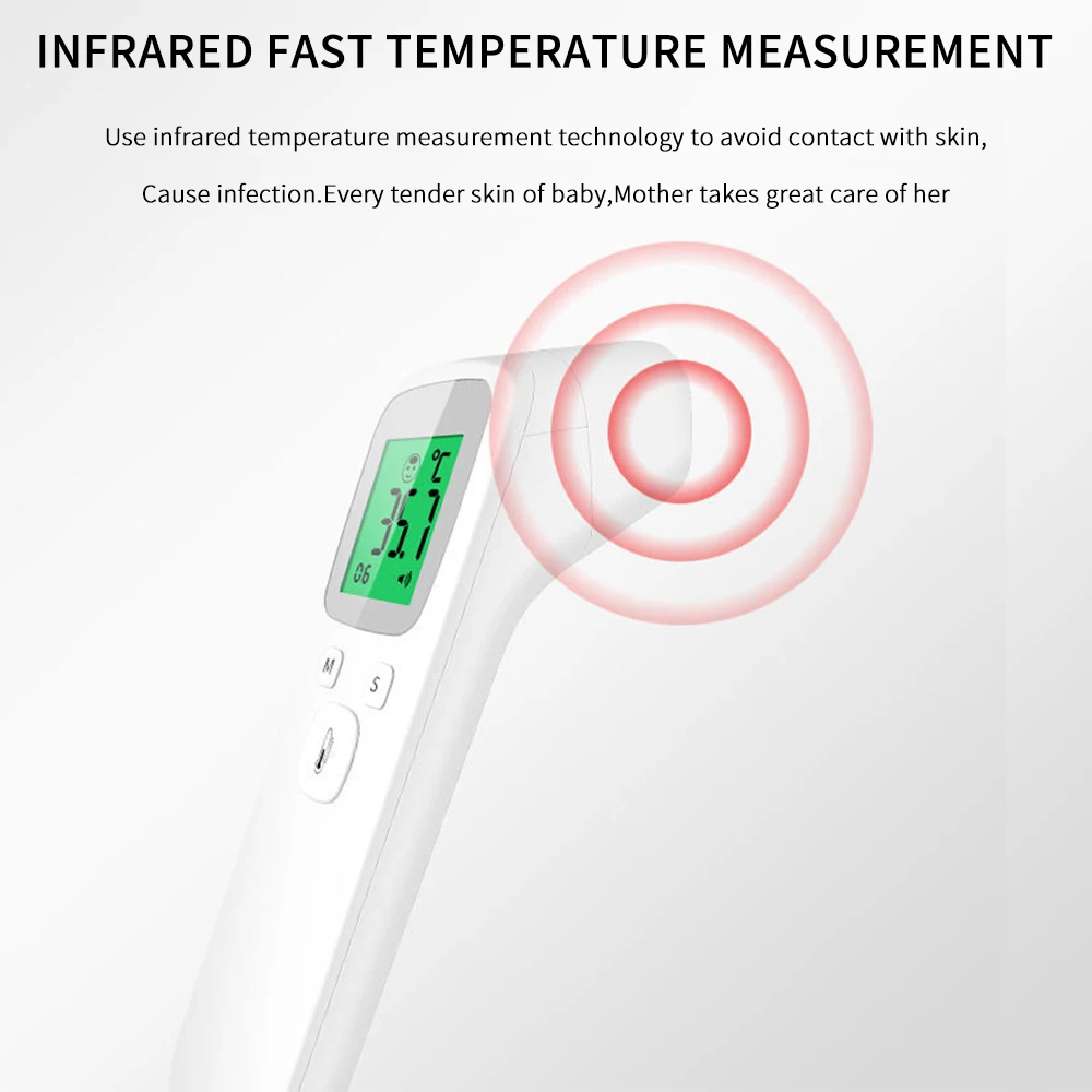 YAI детские Инфракрасный термометр для измерения температуры цифровой ЖК дисплей