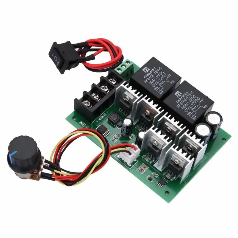 

DC 12/24/36/48V 60A Adjust Current PWM Motor Speed Controller CW CCW Reversible Switch For DC Brush Motor DC10V~50V