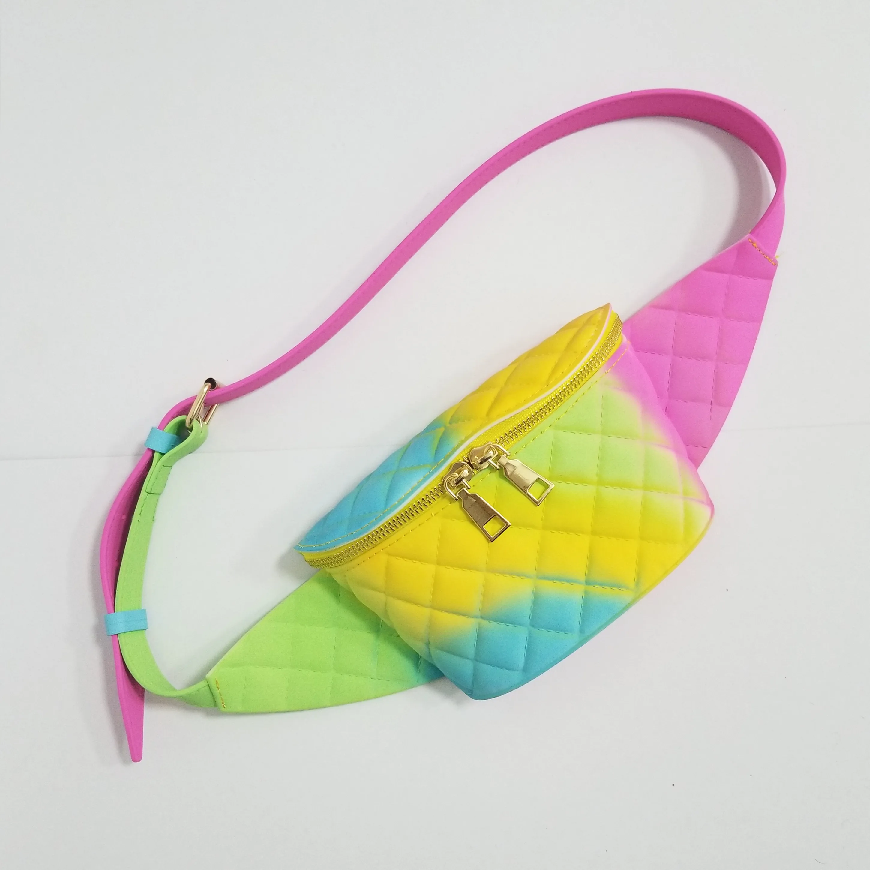 Модная женская поясная сумка из ПВХ Желе Радуга Fannypack высококачественный кошелек