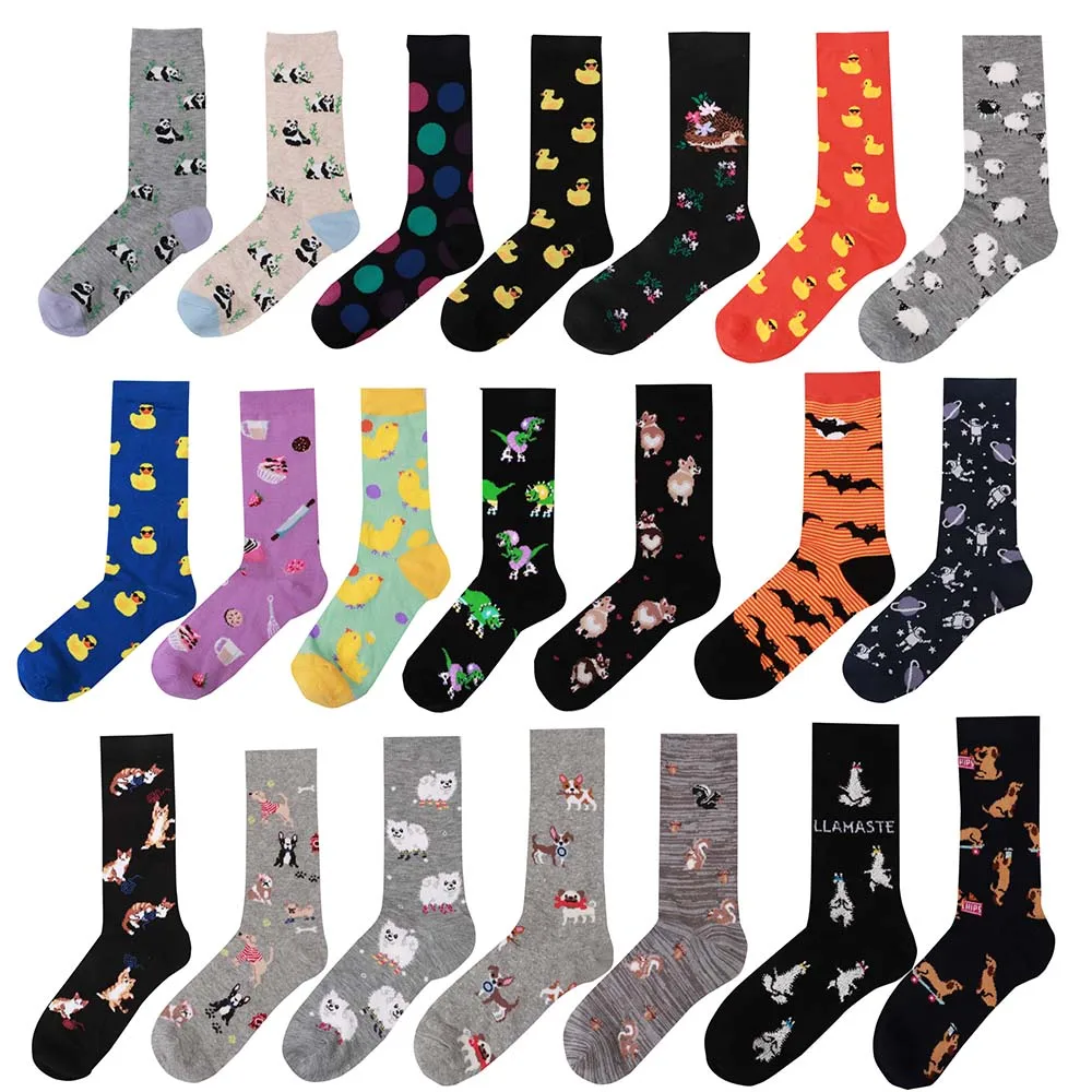 Модные хлопковые Веселые носки забавные мягкие изгибающиеся мужские