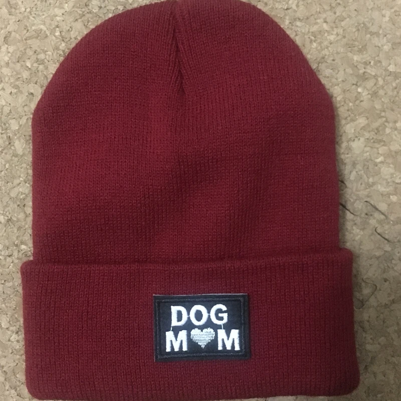 Подгонянные вязанные собачьи бирки для мамы женская кепка зимние дышащие