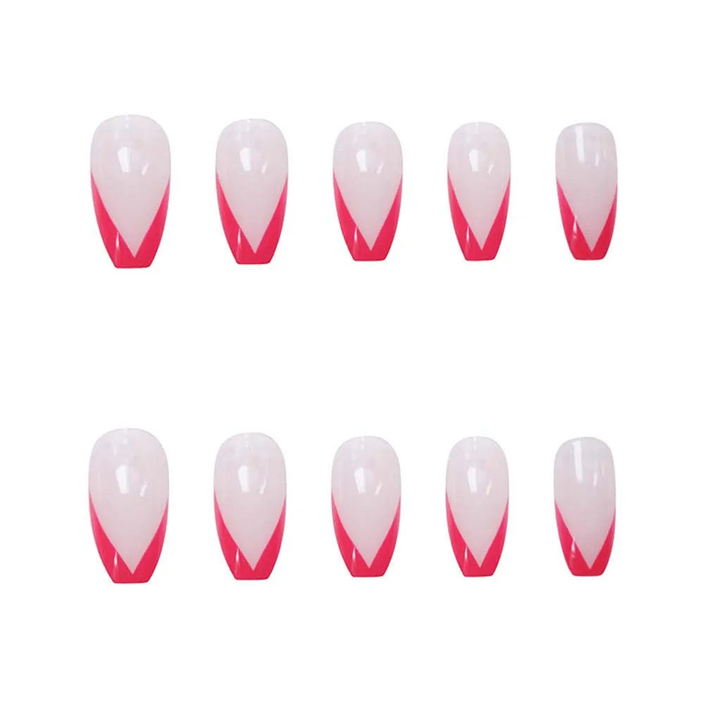 

24pcs Detachable French False Nails Extra Long Nail Tips Ballerina Coffin UV Gel Glue On Fake Fingersnails Extention Tool