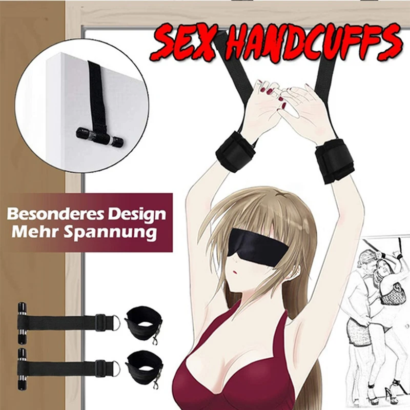 

Shackles On The Door Chastity Lock Handcuffs Flirting Fetish BDSM Sex Bondage Restraints Slave Erotic Sex Toys For Woman Couples