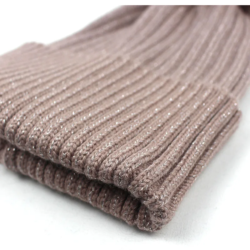 Зимние вязаные шапки ditonly для девочек Женская шерстяная шапка с помпоном из