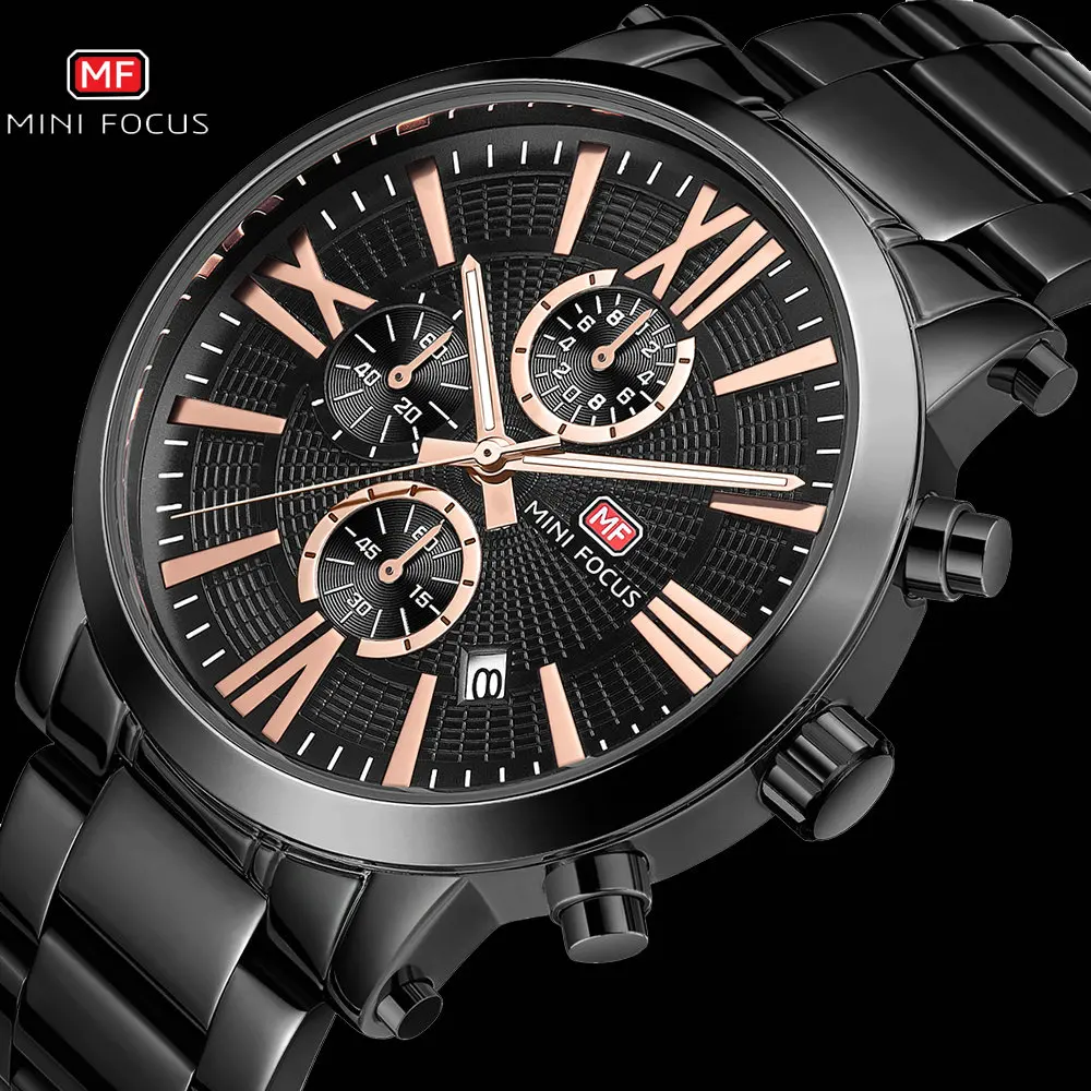 Часы наручные MINI FOCUS Мужские кварцевые спортивные брендовые Роскошные