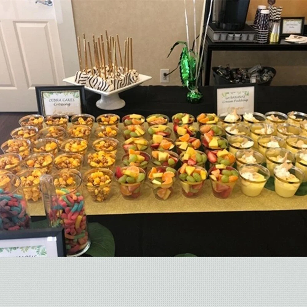 Одноразовые пластиковые Семейные прозрачные стаканчики 25 шт Вечерние