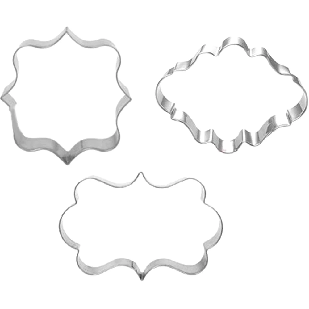 Европейский стиль резак из нержавеющей стали помадка торт 3 шт формы зубного