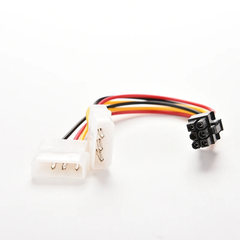 Соединитель адаптера кабеля для видеокарт 2 IDE Dual 4pin Molex Male к 6 Pin Female PCI E Y Power|Кабели