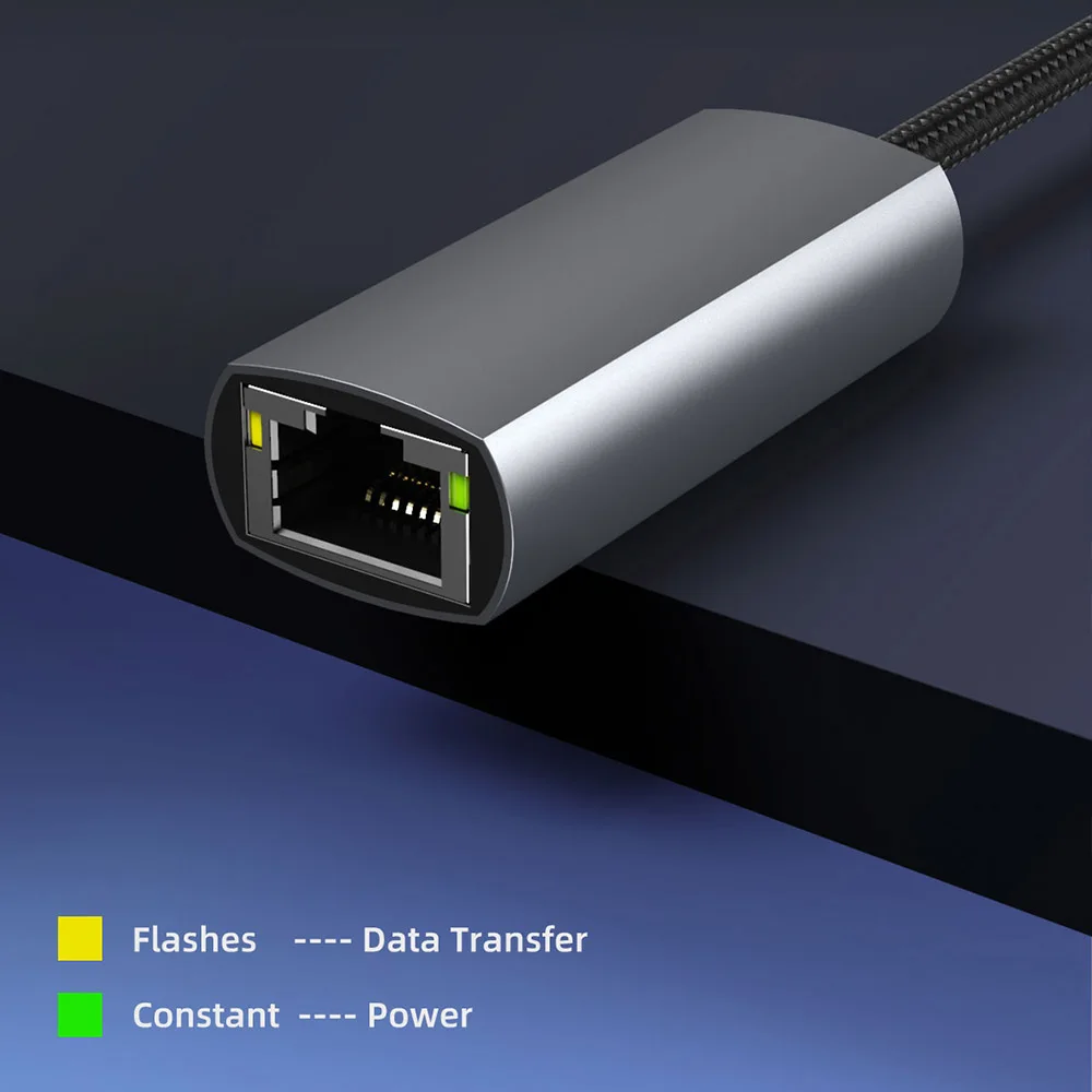 Адаптер USB-C Ethernet USB-C/RJ45 для MacBook Pro Samsung Galaxy S10/S9/Note20 сетевая карта USB | Компьютеры и