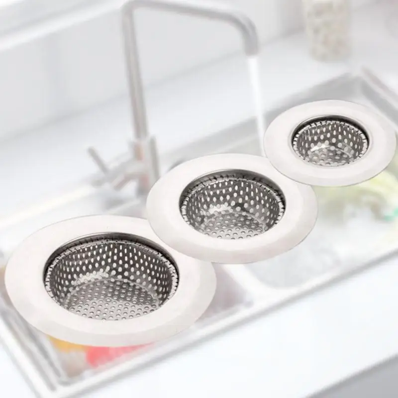 

7/9/11cm Kitchen Stainless Steel Sink Filter Drain Hole Strainers Trap Sink Colanders Household Sink Waste Screen Accessories
