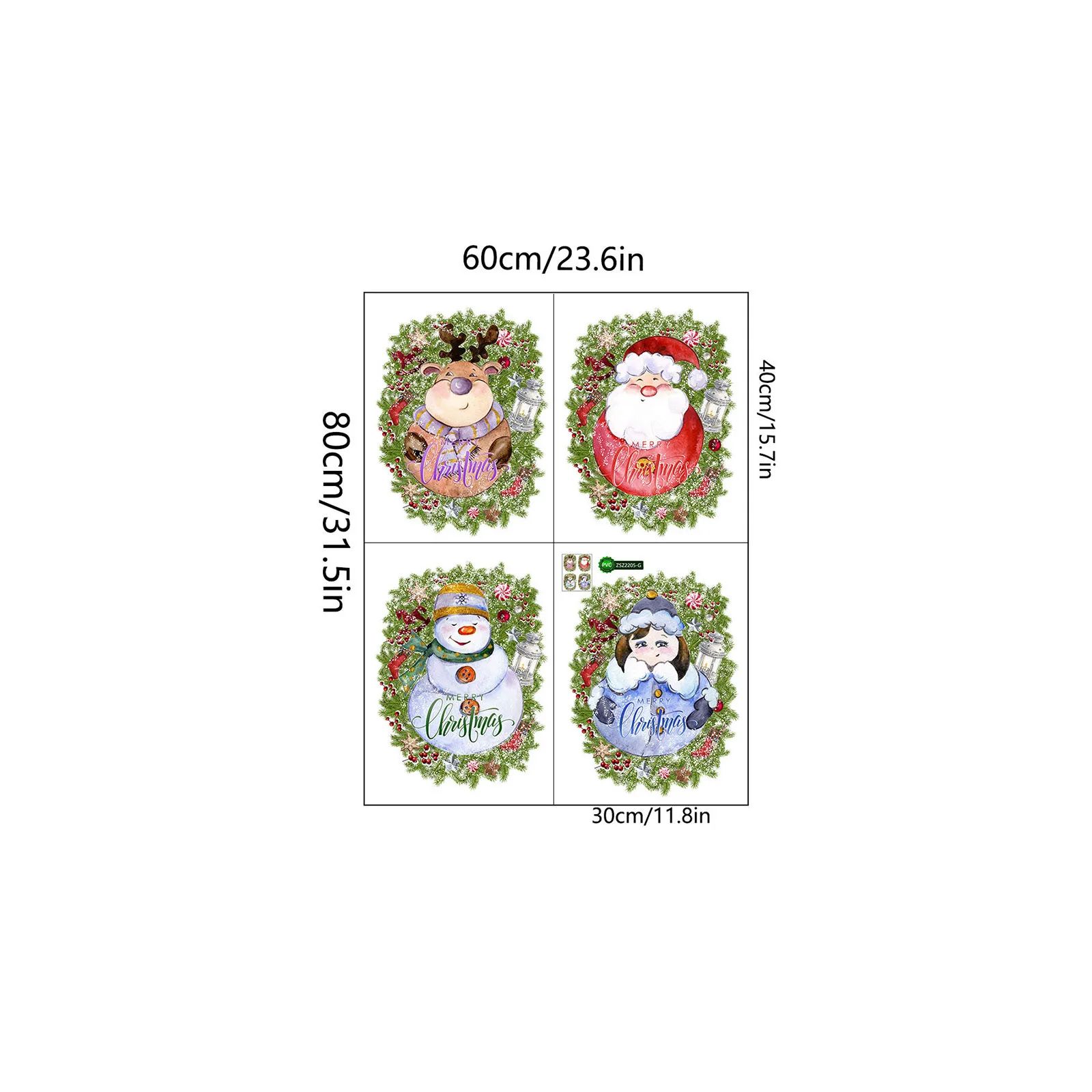 Дед Мороз искусственное стекло украшение для окна Рождественская Наклейка на