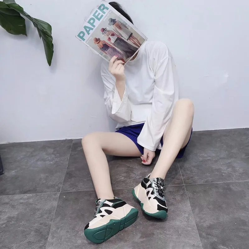 Женская Повседневная обувь из дышащего материала Обувь для увеличения роста на