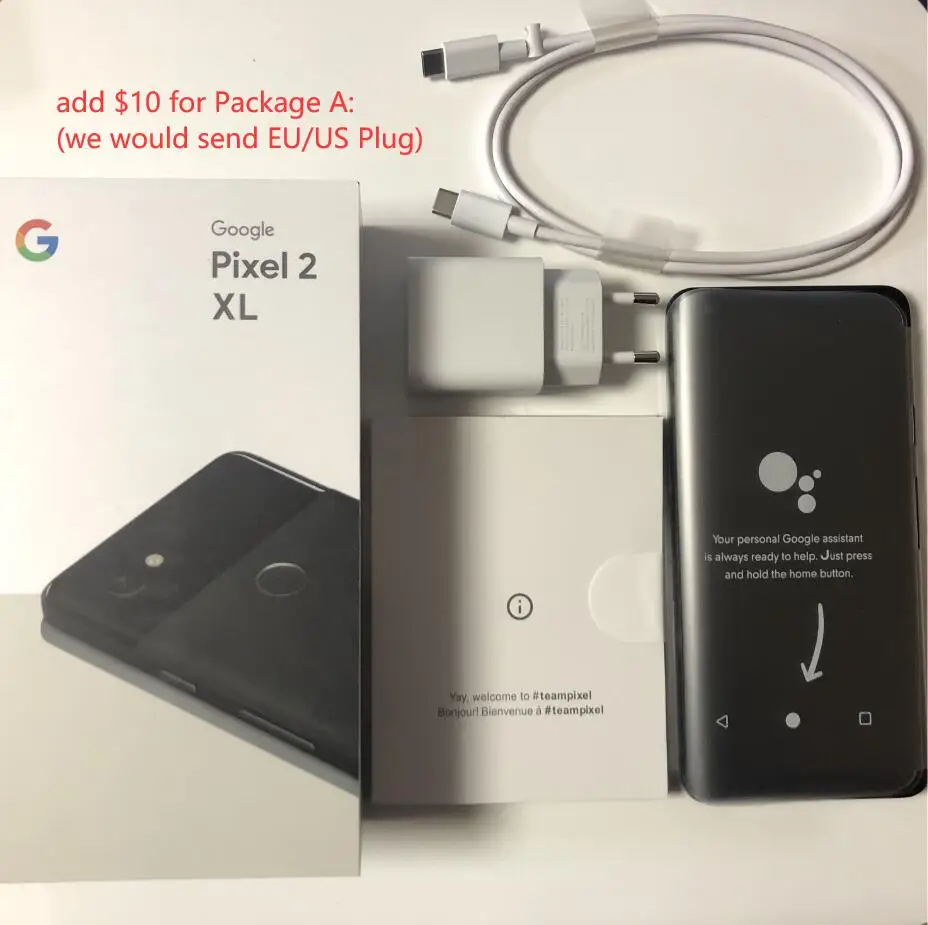 Разблокированный смартфон Google Pixel 2 XL 6,0 ''дюймовый Восьмиядерный с одной sim-картой 4G LTE Android мобильный телефон 4 Гб ram 64 Гб 128 ГБ rom смартфон