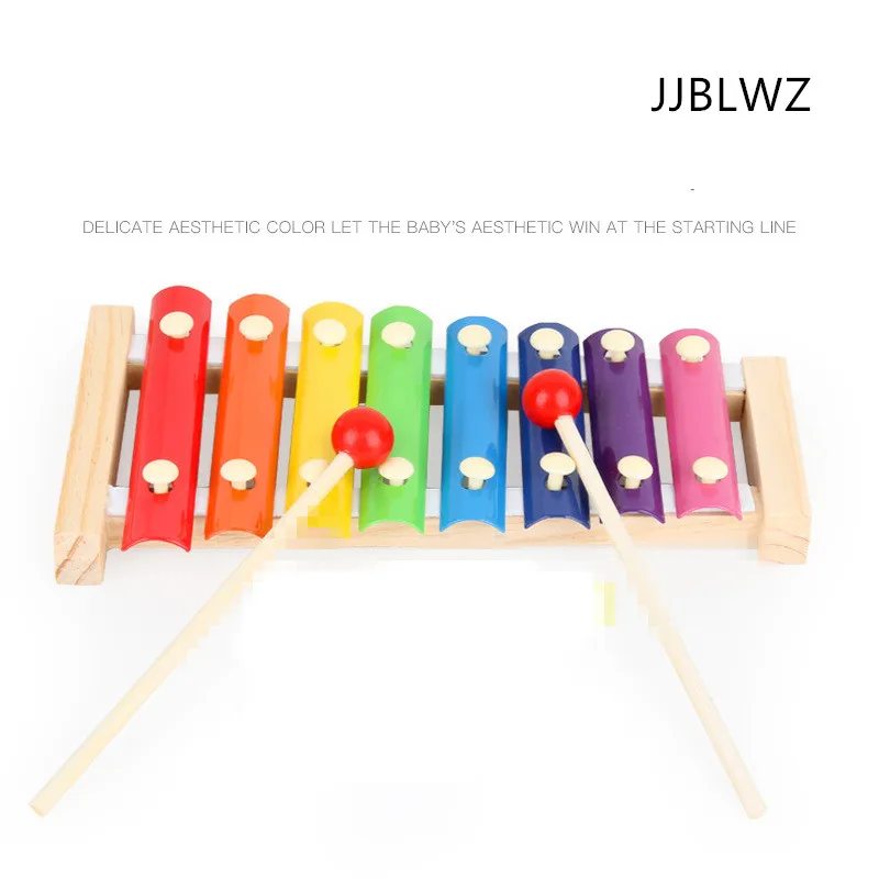 Новые деревянные детские игрушки Перкуссия 8 ксилофон раннего детства